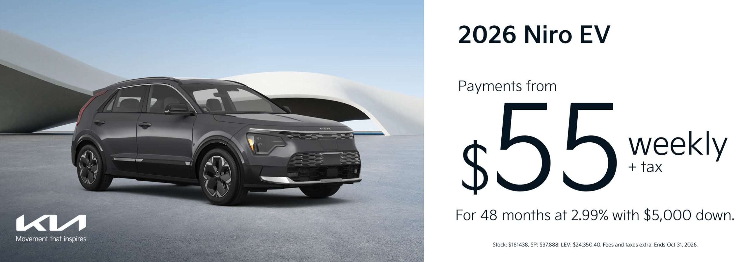2026 Kia Niro EV from $55 weekly + tax at Go Richmond Kia 