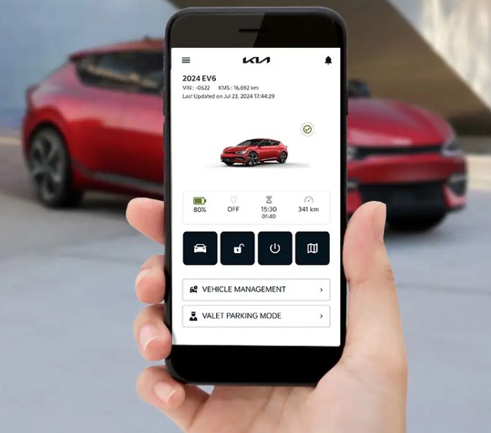 Kia Connect provides access to the latest connected car services technology.