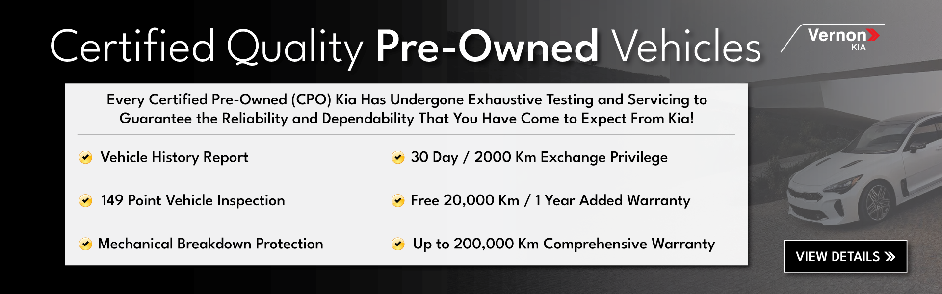 CPO Vehicles Guarantee