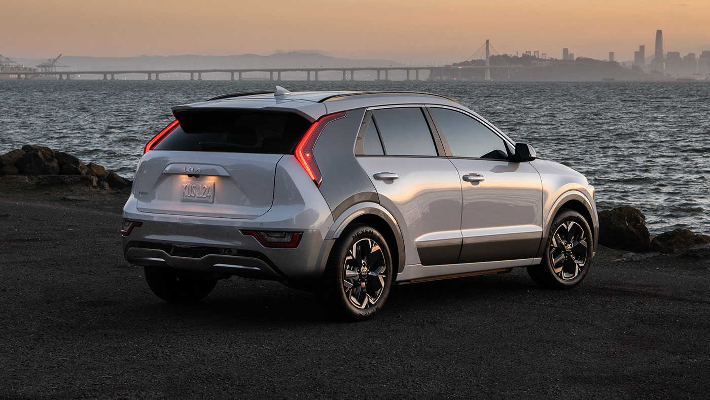 2025 Kia Niro EV rear exterior with LED taillights