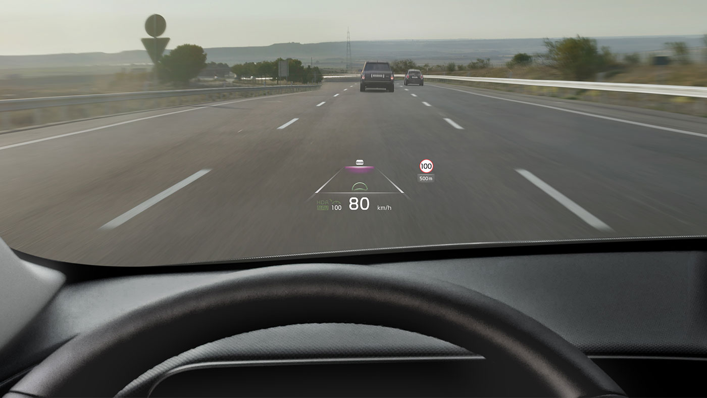 The Niro Hybrid with available Heads-Up Display.